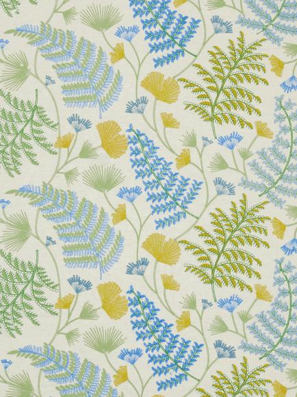 John Lewis Laurel Embroidery Made to Measure Curtains or Roman Blind, Tranquil Blue, Tranquil Blue