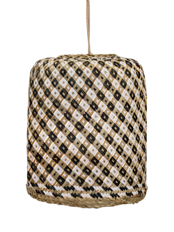 Newgarden Benirras 35 Wireless Outdoor Hanging Pendant Light, Black/White/Natural, Black/White/Natural