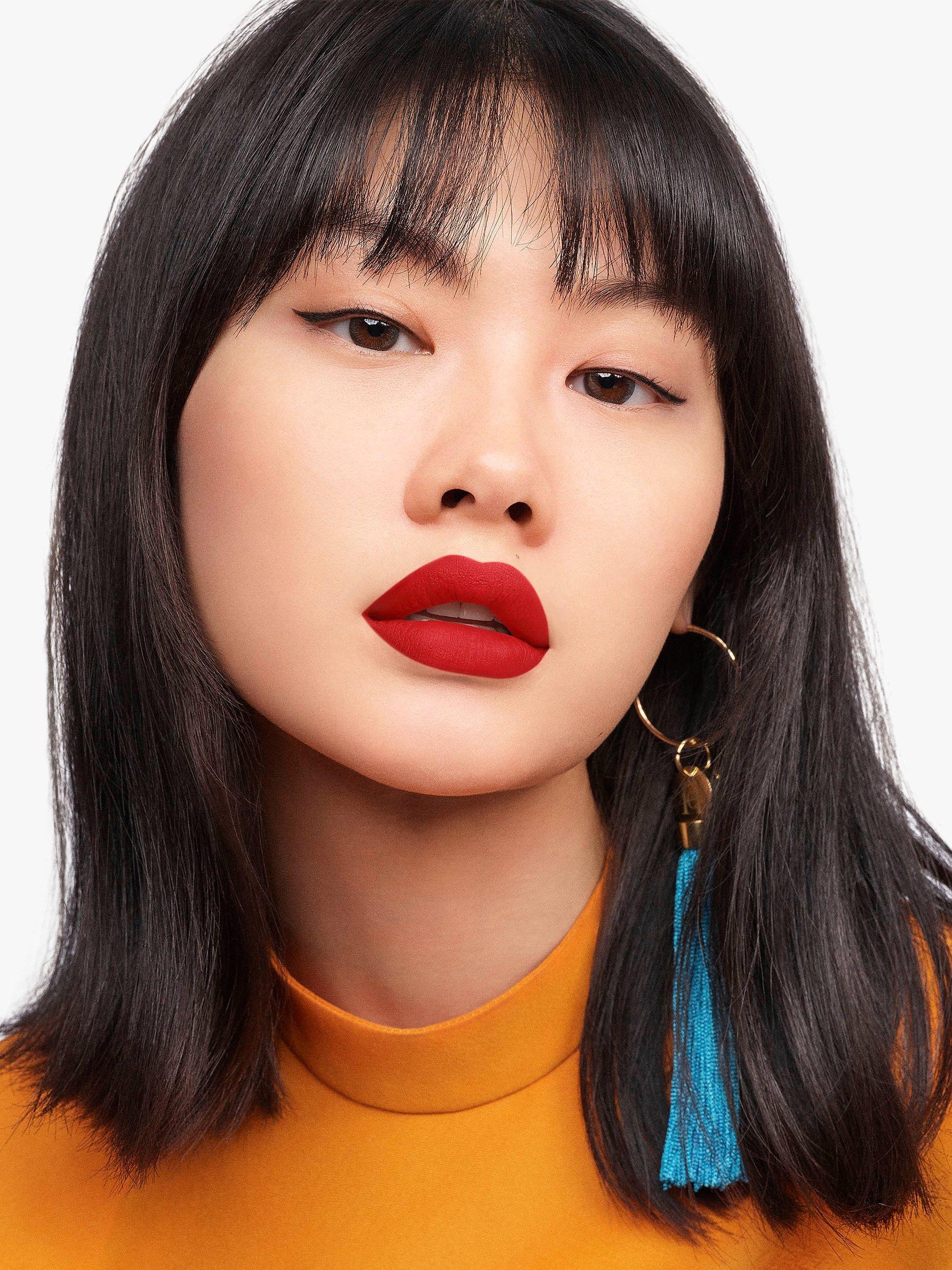 Product image 6 of 8, which shows Carolina Herrera Fabulous Kiss Lipstick Matte Refill, 411 Red Emergency