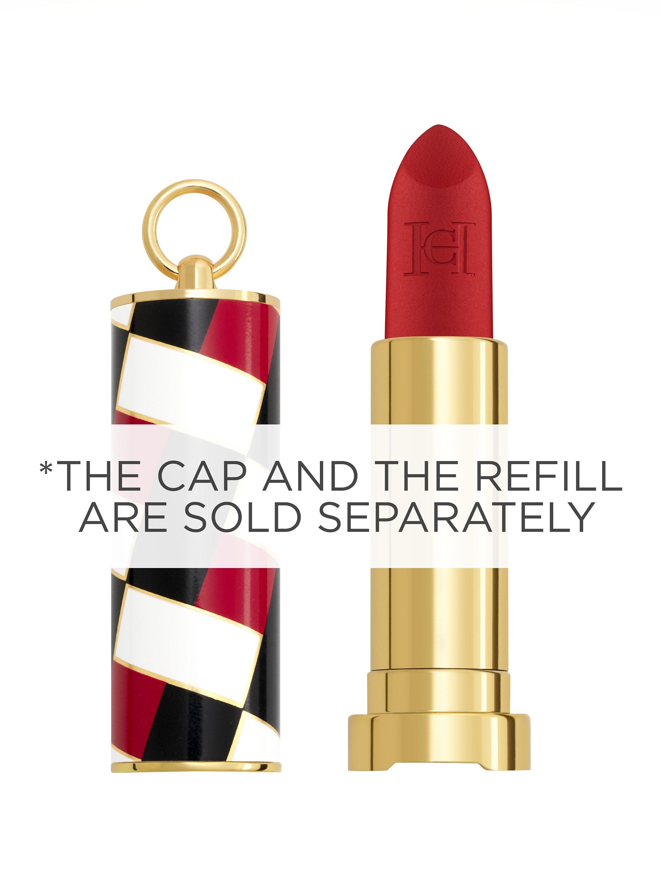 Product image 4 of 8, which shows Carolina Herrera Fabulous Kiss Lipstick Matte Refill, 481 Orange Bliss