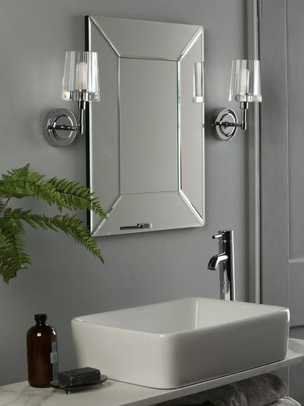 Laura Ashley Blake Bathroom Single Wall Light, Chrome - view 2, Chrome