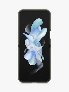 Samsung Silicone Cover with Ring for Galaxy Z Flip4, Khaki