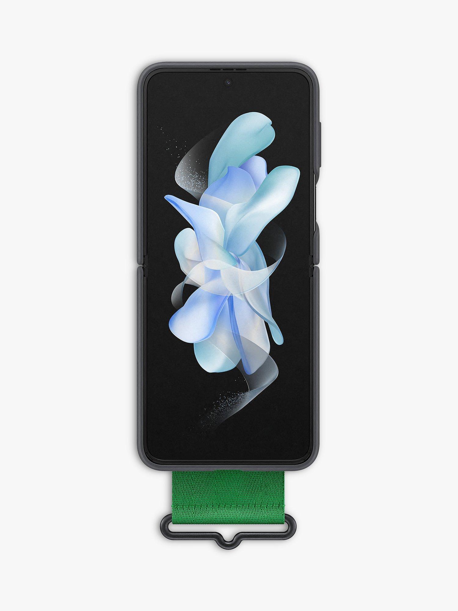 Samsung Silicone Cover with Strap for Galaxy Z Flip4, Black