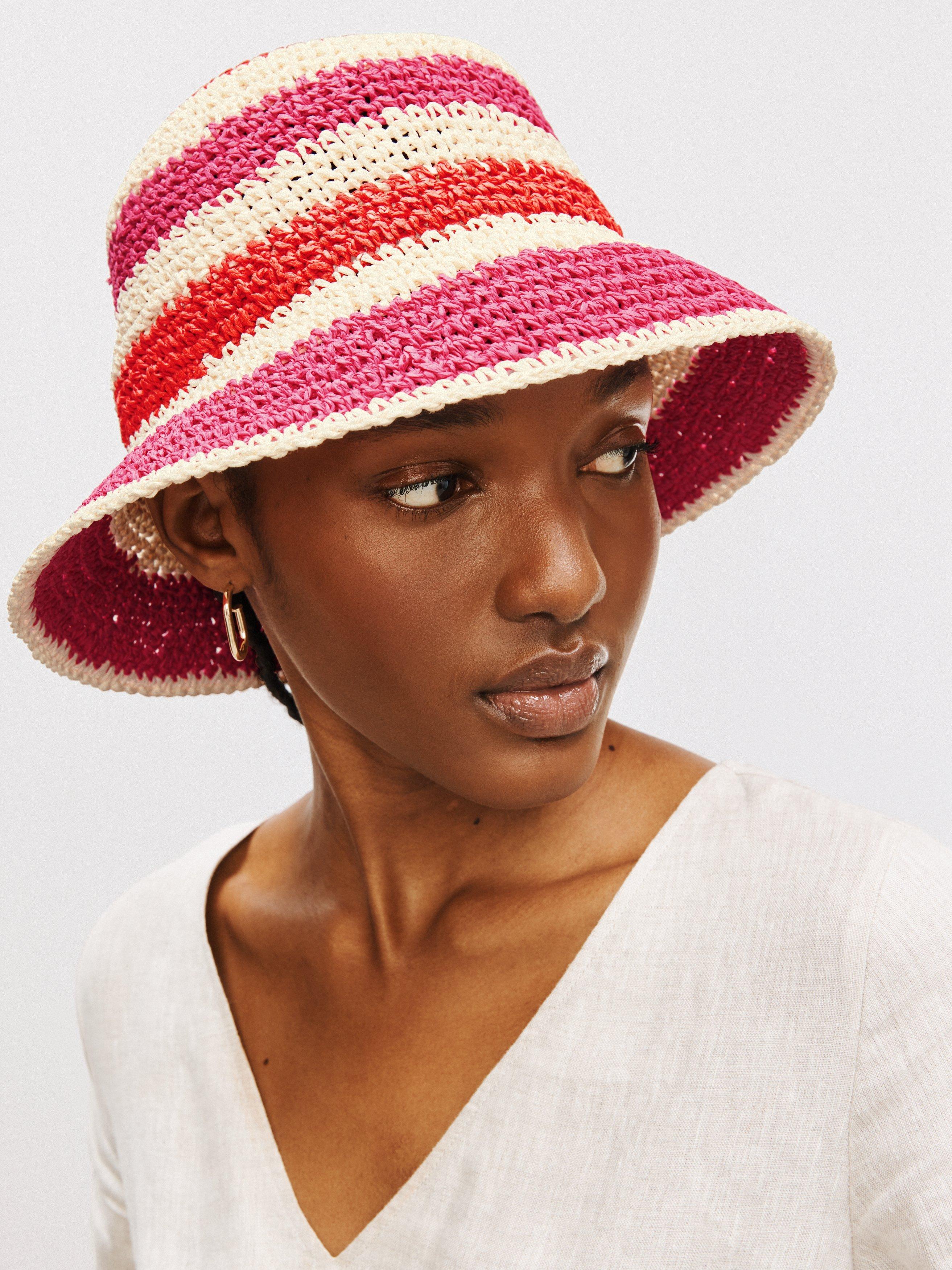 John Lewis Striped Crochet Hat