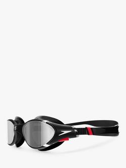 Speedo Biofuse 2.0 Swimming Goggles, Black/Red/Chrome, Black/Red/Chrome