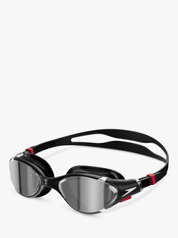 Speedo Biofuse 2.0 Swimming Goggles, Black/Red/Chrome - view 2, Black/Red/Chrome