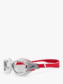 Speedo Biofuse 2.0 Swimming Goggles, Fed Red/Silver/Clear