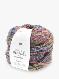 Rico Design Creative Melange Wonderball Aran Yarn, 200g, Salmon Teal