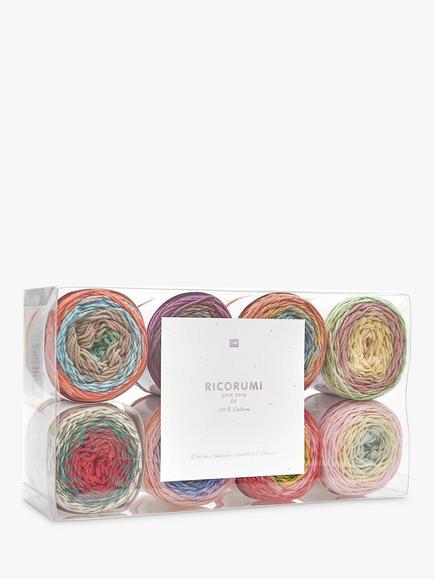 Rico Design Spin Spin DK Crochet Yarn, 8 x 50g, Multi