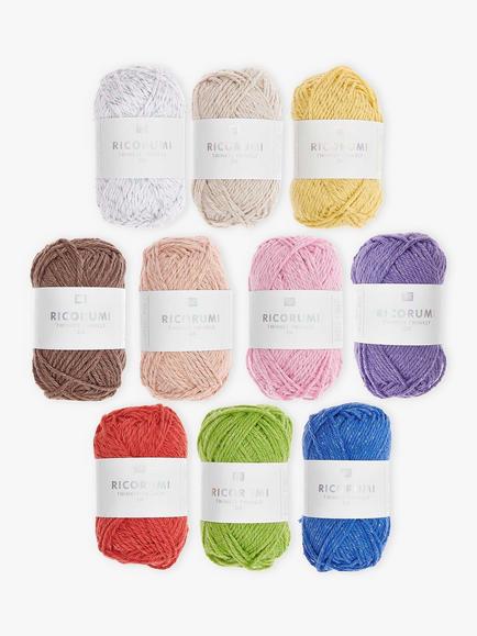 Rico Design Twinkly Twinkly DK Crochet Yarn, 10 x 25g - view 2, Multi