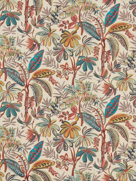 Osborne & Little Tivoli Furnishing Fabric, Terracotta/Gold, Terracotta/Gold