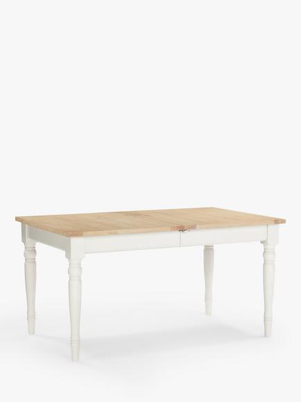 John Lewis Foxmoor 6-8 Seater Extending Dining Table, FSC-Certified (Acacia Wood), Natural Cream