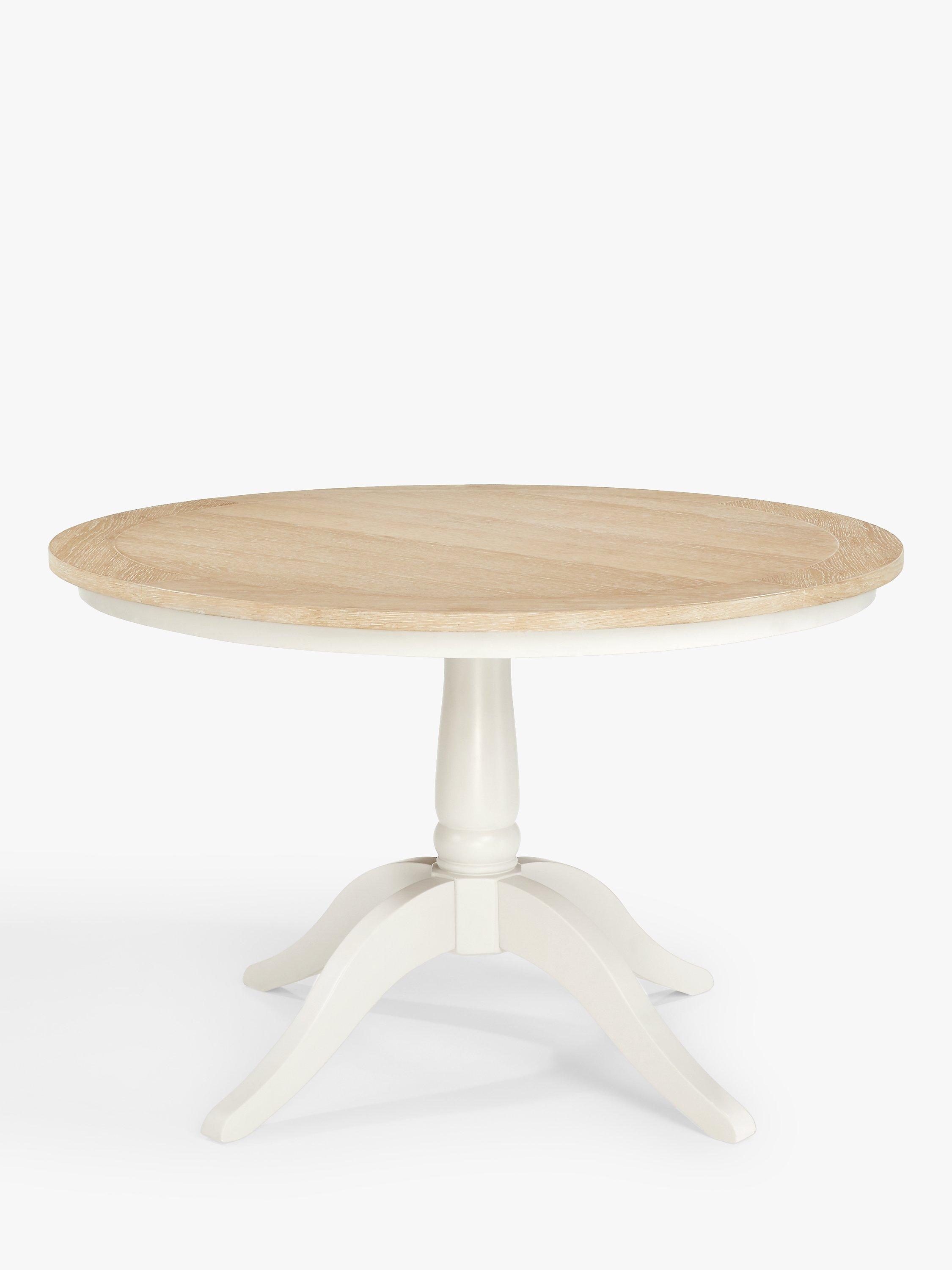 John Lewis Foxmoor 4 Seater Pedestal Dining Table, FSC-Certified, Oak & Cream
