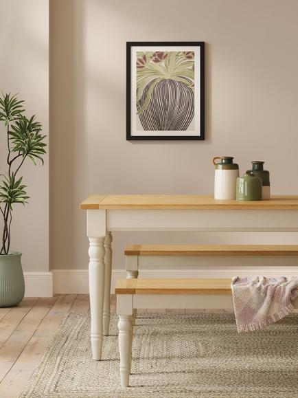 John Lewis Foxmoor 2 Seater Dining Bench, FSC-Certified - view 2, Oak & Cream