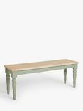 John Lewis Foxmoor 2 Seater Dining Bench, FSC-Certified, Oak & Sage Green