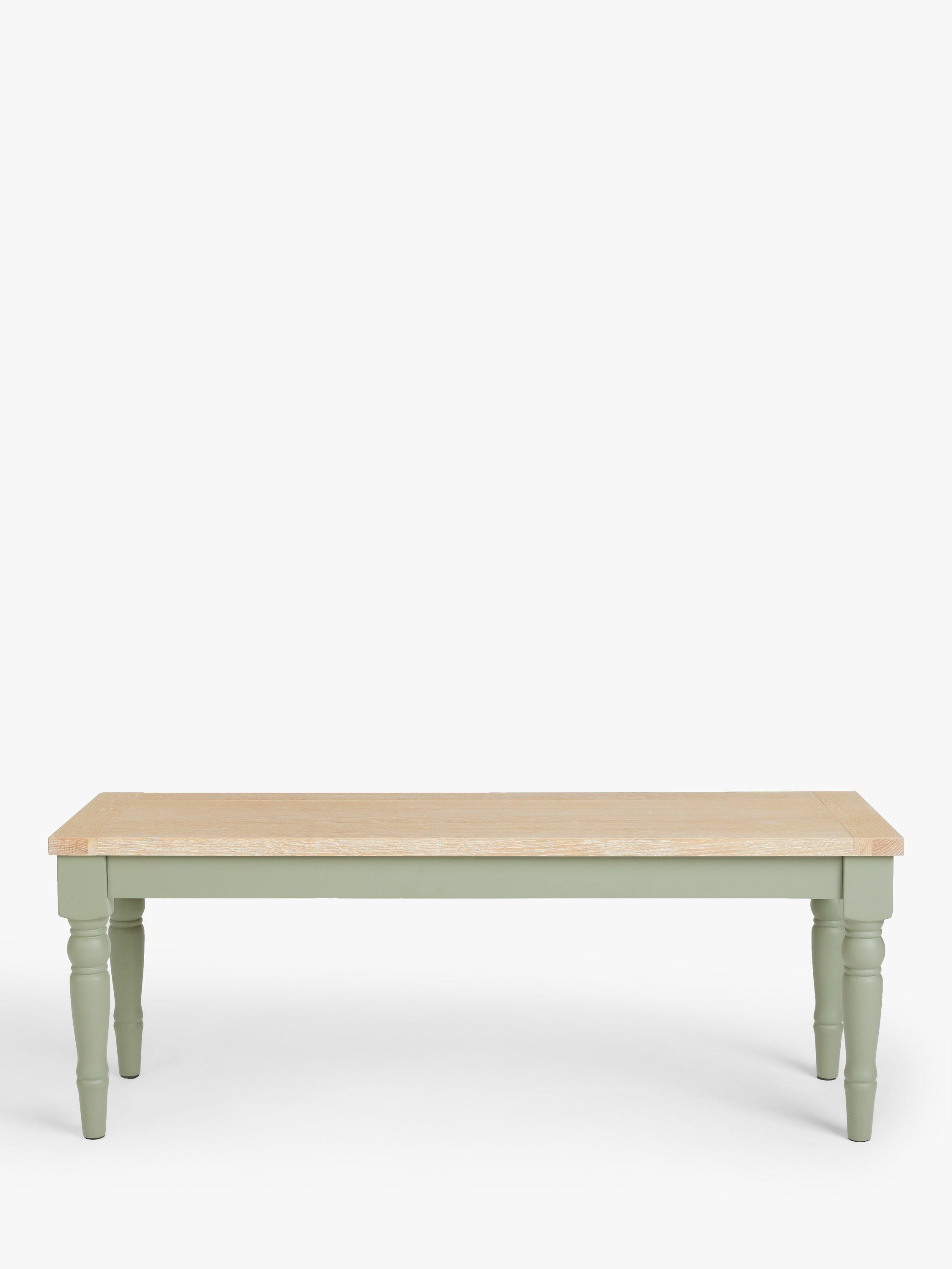 John Lewis Foxmoor 2 Seater Dining Bench FSC Certified Oak Sage Green