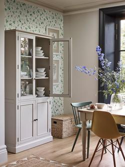 John Lewis Foxmoor Display Cabinet, FSC-Certified, Oak/Natural - view 2, Oak & Cream