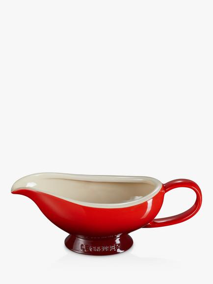 Le Creuset Stoneware Gravy Boat, 460ml - view 2, Cerise