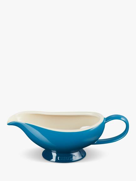 Le Creuset Stoneware Gravy Boat, 460ml - view 2, Deep Teal