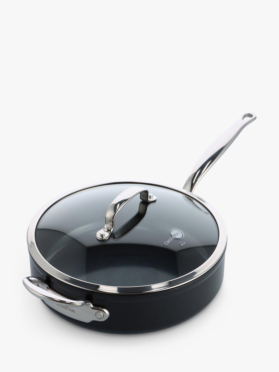 GreenPan Barcelona Pro Hard Anodised Ceramic Non-Stick Saute Pan & Lid, 28cm