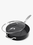 GreenPan Copenhagen Hard Anodised Ceramic Non-Stick Saute Pan & Lid, 28cm