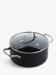 GreenPan Copenhagen Hard Anodised Ceramic Non-Stick Casserole & Lid, 24cm