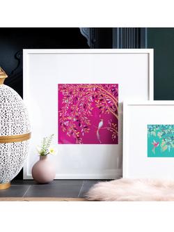 John Lewis Sara Miller 'Songbird' Framed Print & Mount, 52 x 52cm, Pink - view 2, Pink