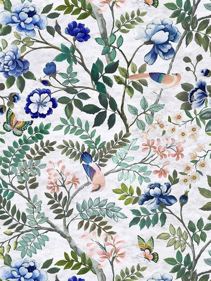 Designers Guild Porcelaine de Chine Furnishing Fabric, Cobalt