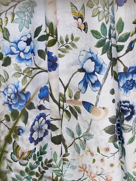 Designers Guild Porcelaine de Chine Furnishing Fabric - view 2, Cobalt