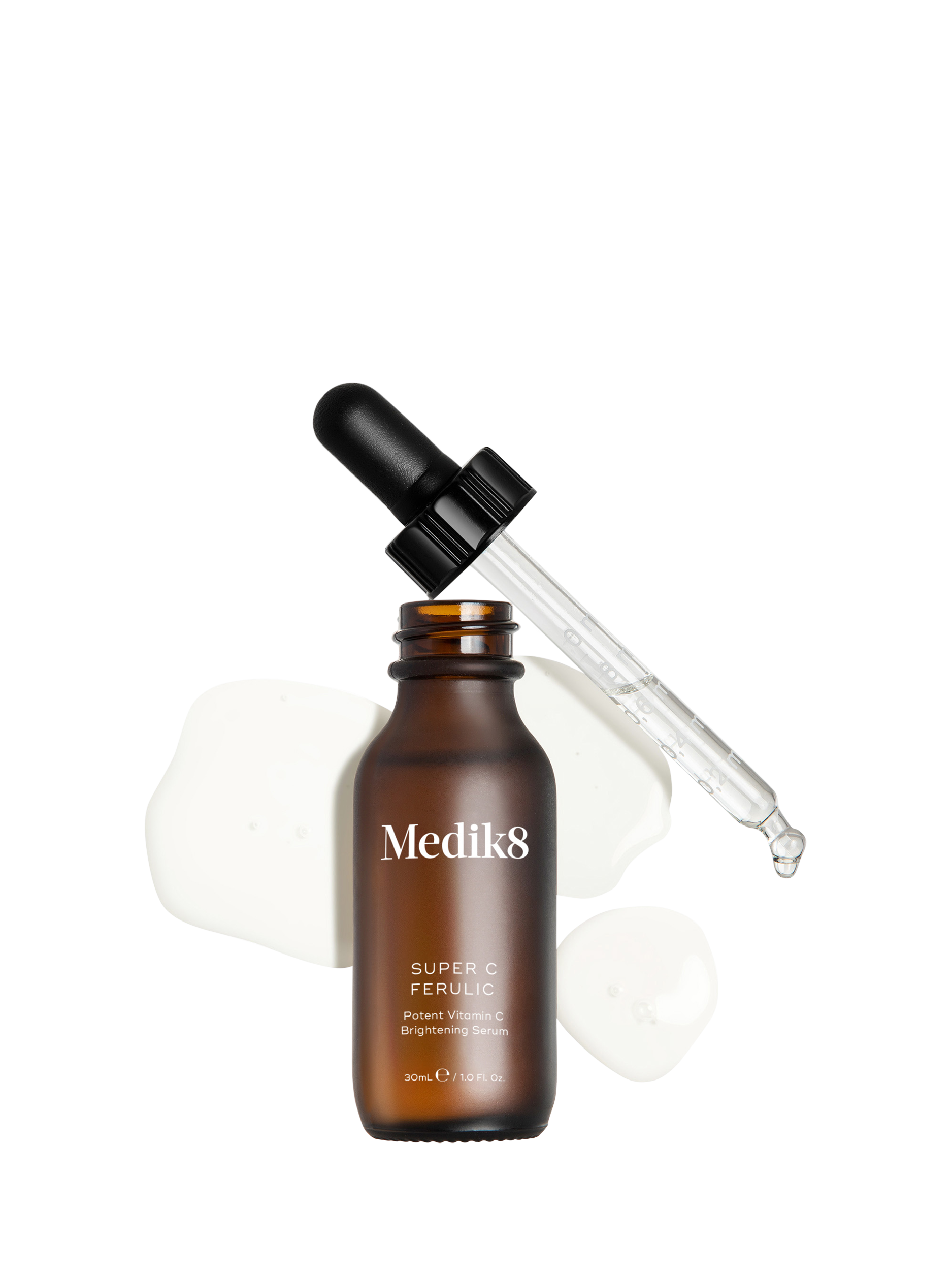 Product image 1 of 7, which shows Medik8 Super C Ferulic Potent Vitamin C Brightening Serum, 30ml