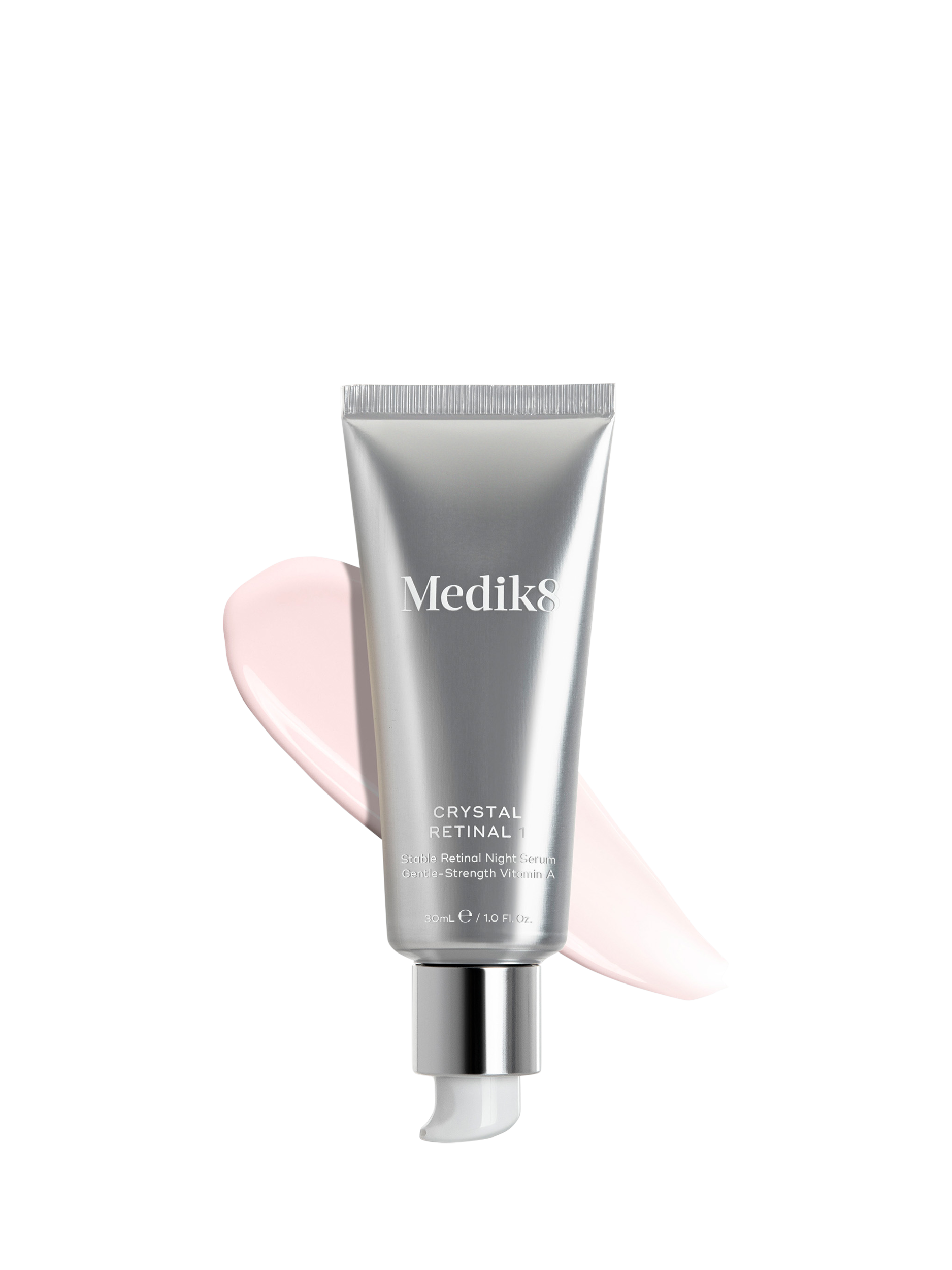 Product image 1 of 7, which shows Medik8 Crystal Retinal 1 Stable Retinal Night Serum Vitamin A, 30ml