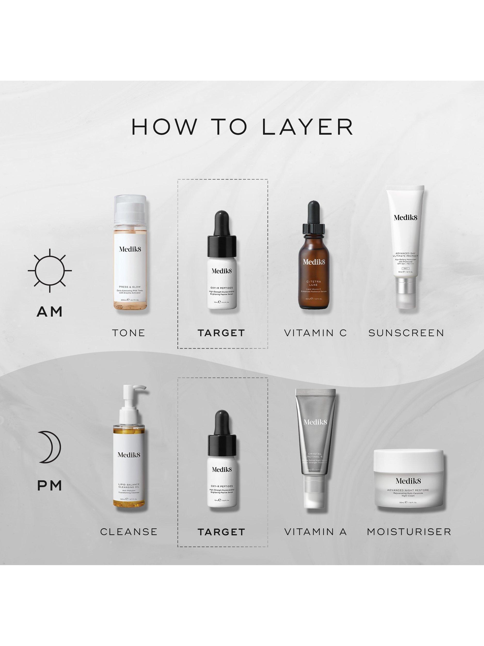 Product image 5 of 6, which shows Medik8 Oxy-R Peptides High-Strength Oxyresveratrol Brightening Peptide Serum, 2 x 10ml