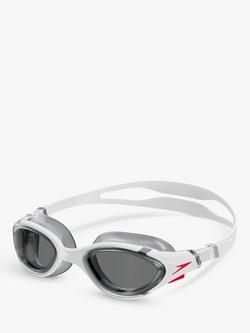 Speedo Biofuse 2.0 Swimming Goggles, White/Red/Smoke