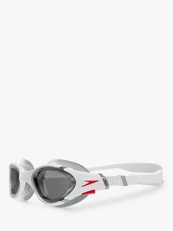 Speedo Biofuse 2.0 Swimming Goggles - view 2, White/Red/Smoke
