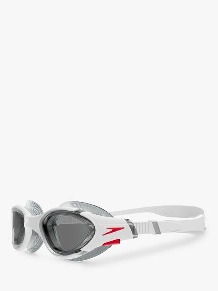 Speedo Biofuse 2.0 Swimming Goggles - view 2, White/Red/Smoke