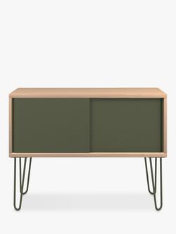 Bisley Multi 2 Sliding Door Sideboard with Hairpin Legs, Green