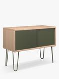 Bisley Multi 2 Sliding Door Sideboard with Hairpin Legs, Green