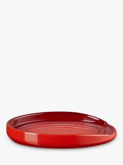 Le Creuset Oval Stoneware Spoon Rest - view 2, Cerise