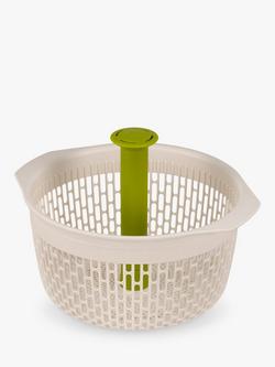 Joseph Joseph Spindola In-Sink Salad Spinning Colander, White/Green