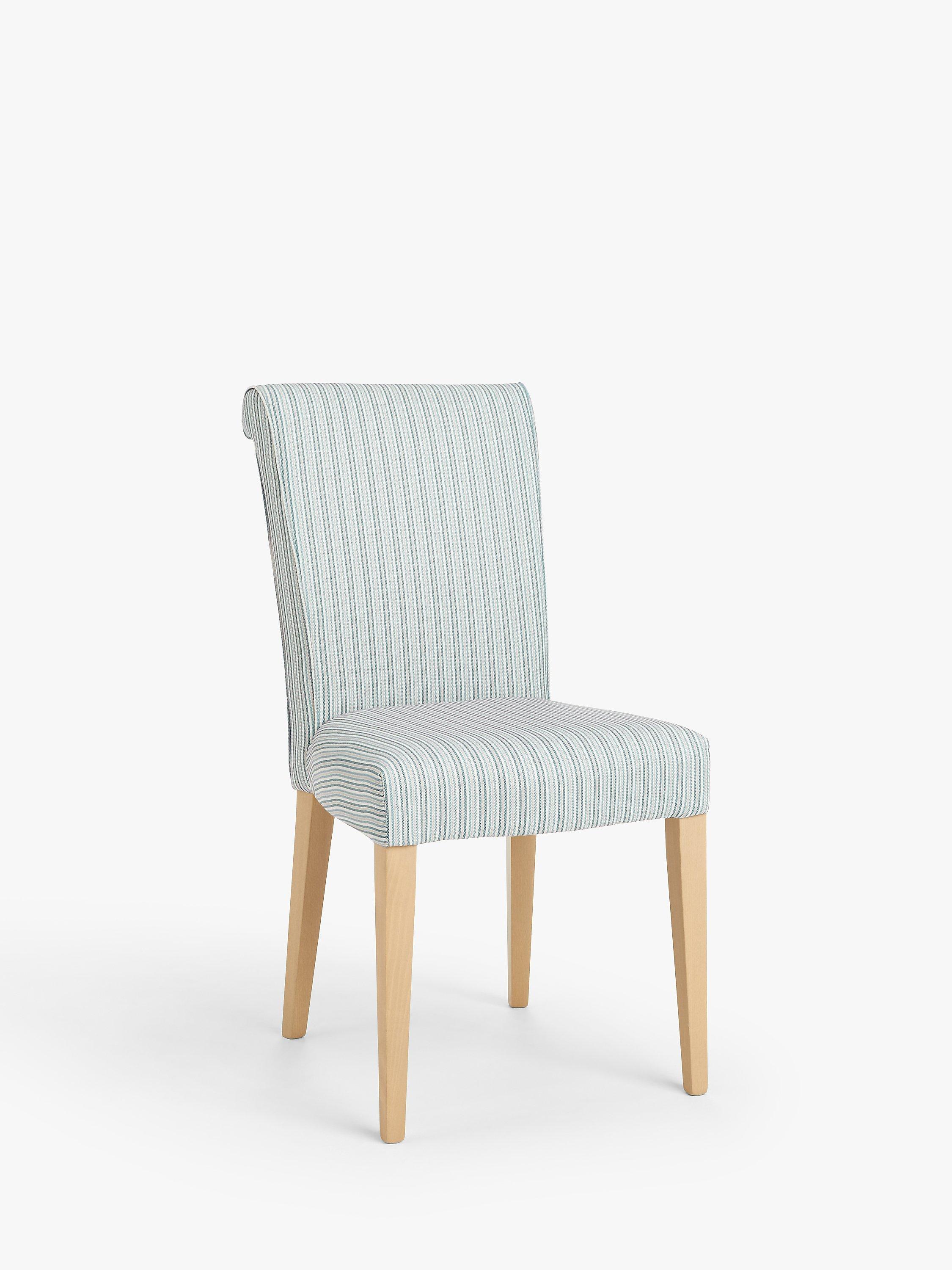 John Lewis Evelyn Stripe Dining Chair, Light Green