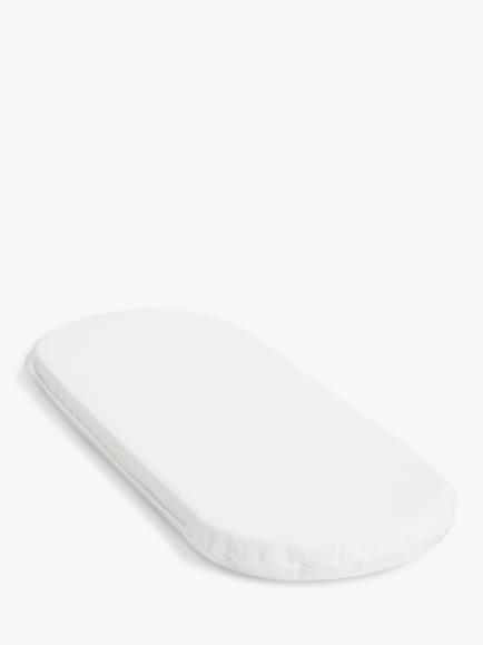 John Lewis Basic Fibre Moses Basket Mattress, 74 x 28cm, White