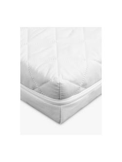 John Lewis Premium Fibre Cotbed Mattress, 140 x 70cm - view 2, White