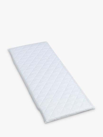 John Lewis Premium Fibre Crib Mattress, 89 x 38cm, White