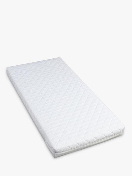 John Lewis Premium Fibre Cot Mattress, 120 x 60cm, White