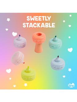 Tinc Macaroon Stacking Highlighter Pens - view 2, Multi