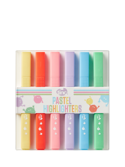 Tinc Pastel Highlighters, Multi, Pack of 6, Multi