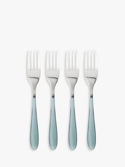 John Lewis Studio Pastry Forks, Set of 4, Green