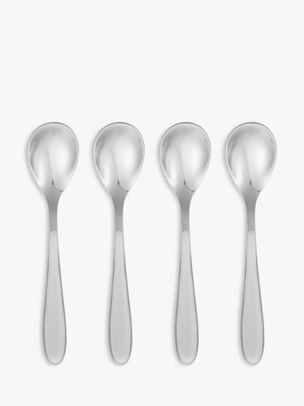 John Lewis Studio Teaspoons, Set of 4, Grey