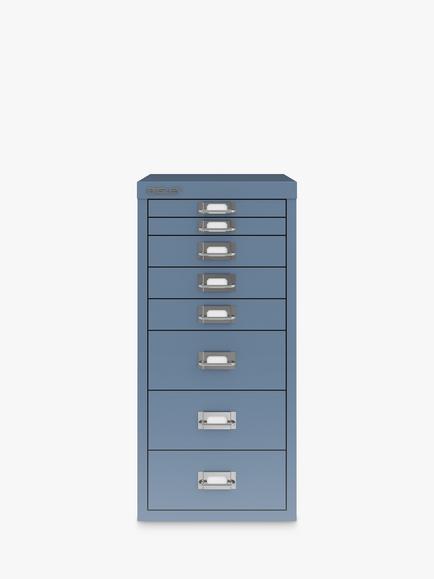 Bisley MultiDrawer 8 Drawer A4 Filing Cabinet, Blue