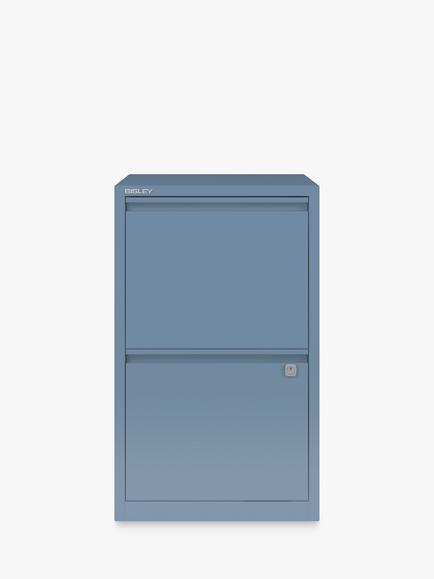 Bisley Home Filer 2 Drawer Filing Cabinet, Blue